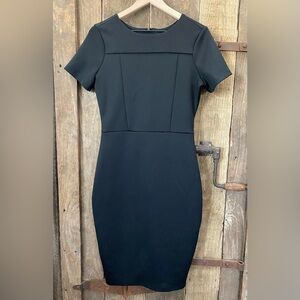 Alexia Armor Scuba Midi Sheath Dress Black